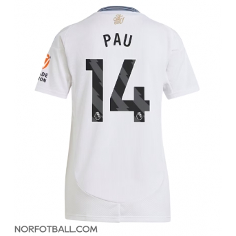 Billige Fotballdrakt Aston Villa Pau Torres #14 Replika Bortedrakt Dame 2024-25 Kortermet
